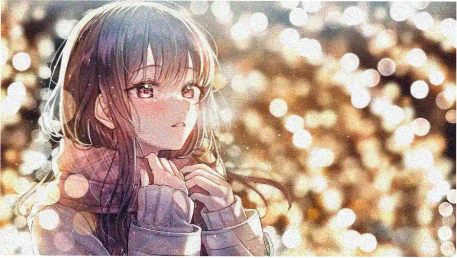 我的狐仙女友动漫 卷首幻灯 雪夜借伞一幕